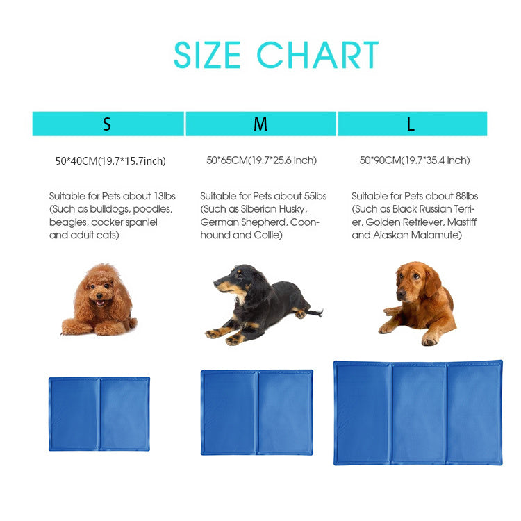 Dog Cooling Mat Pet Ice Pad Teddy Mattress Pet Cool Mat Bed Cat Cushion Summer Keep Cool Pet Cooling Dog Mat For Dogs
