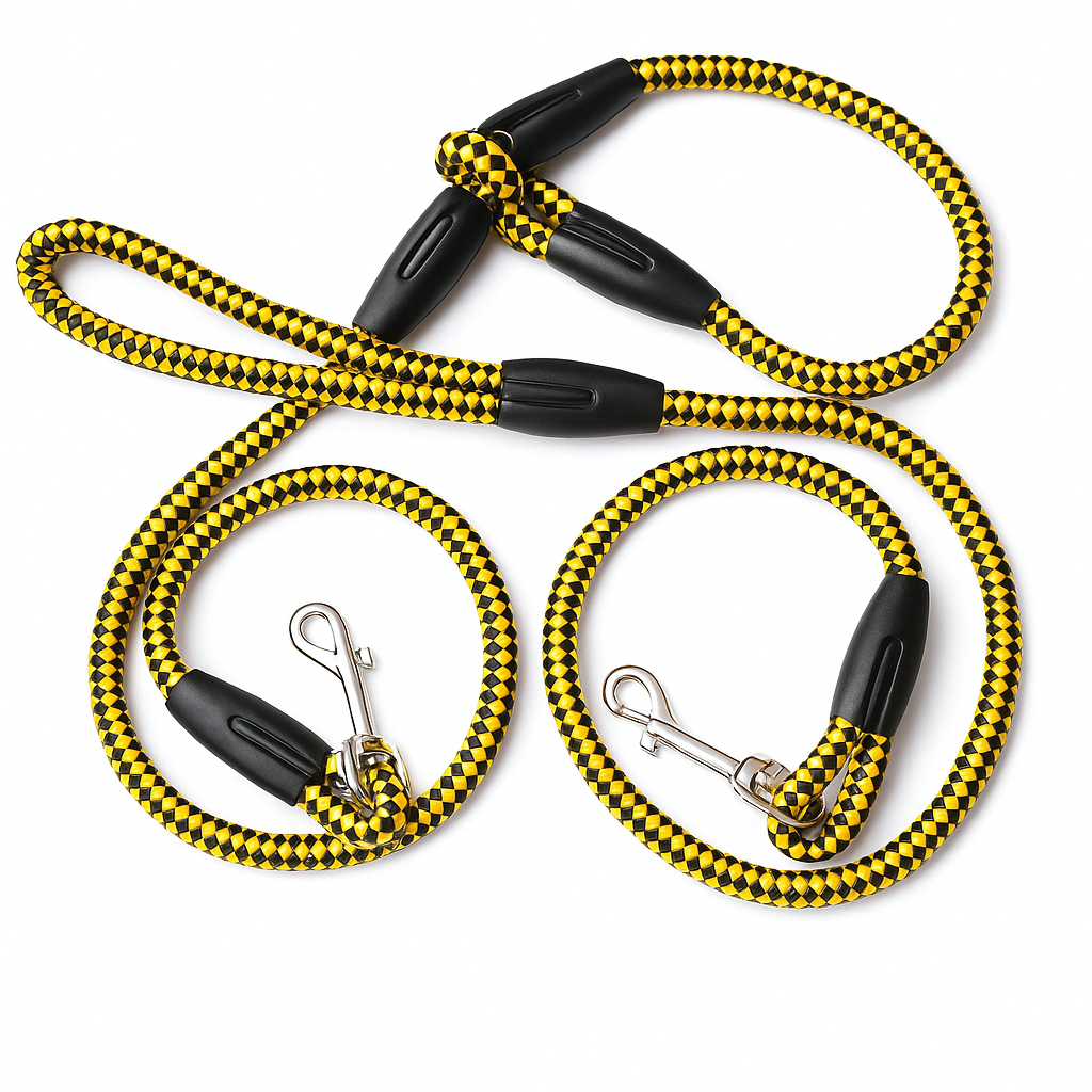 ✨ Laisse Double en Corde d’Escalade – Sécurité & Confort pour Vos Balades avec Chien ✨