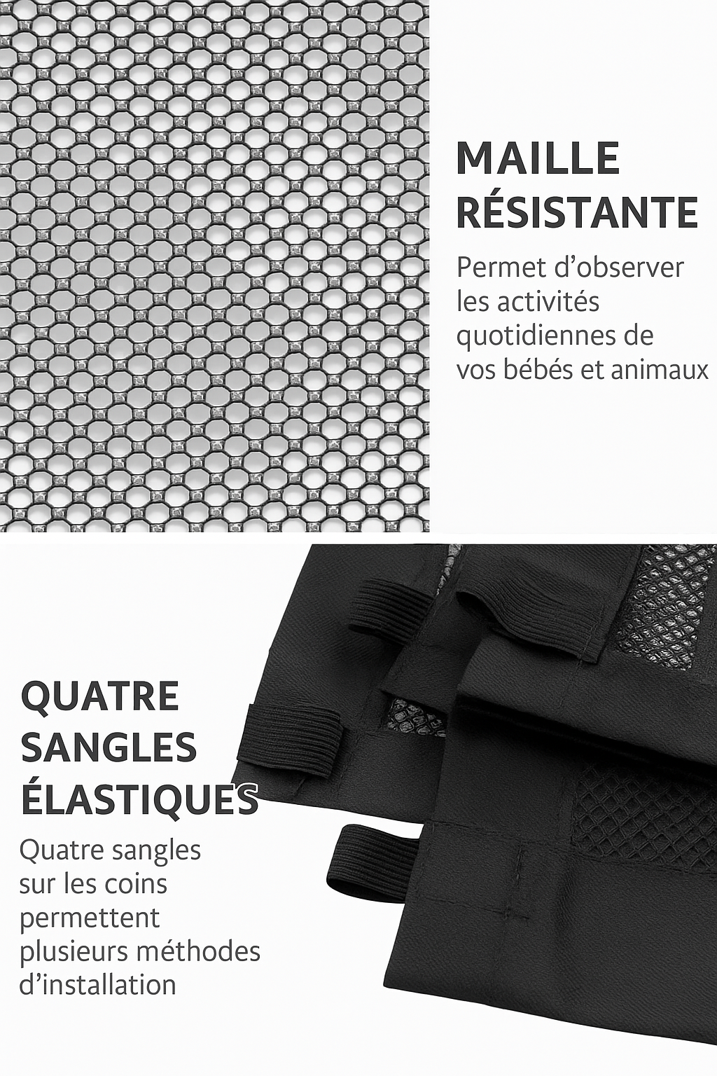 ✨ Barrière de Sécurité Portative en Maille – Protection pour Chiens & Chats ✨
