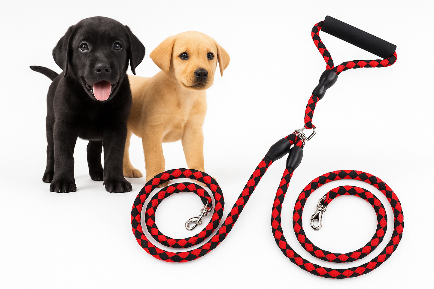 ✨ Laisse Double en Corde d’Escalade – Sécurité & Confort pour Vos Balades avec Chien ✨