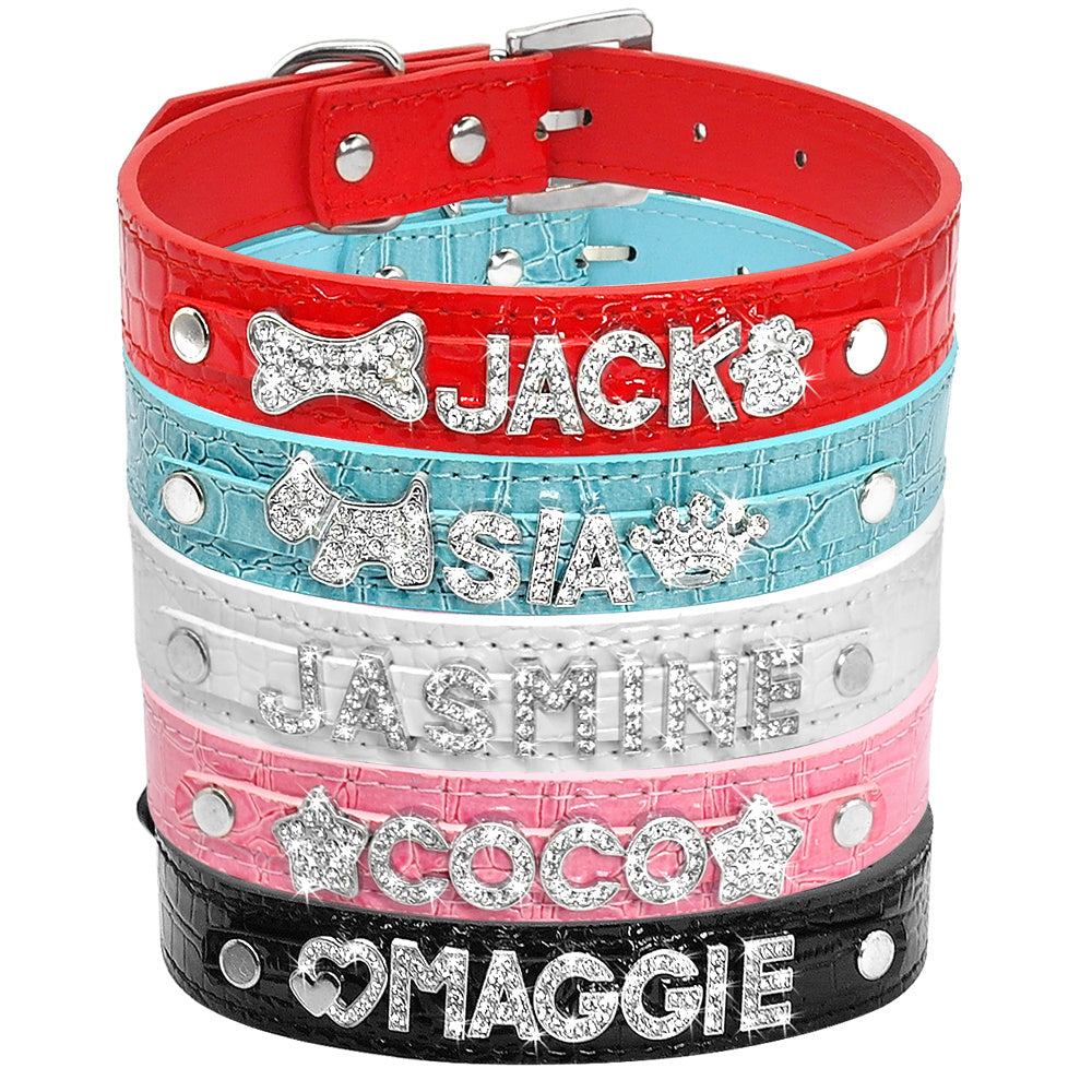 ✨ Collier personnalisé pour chien et chat avec strass – Chic & Unique