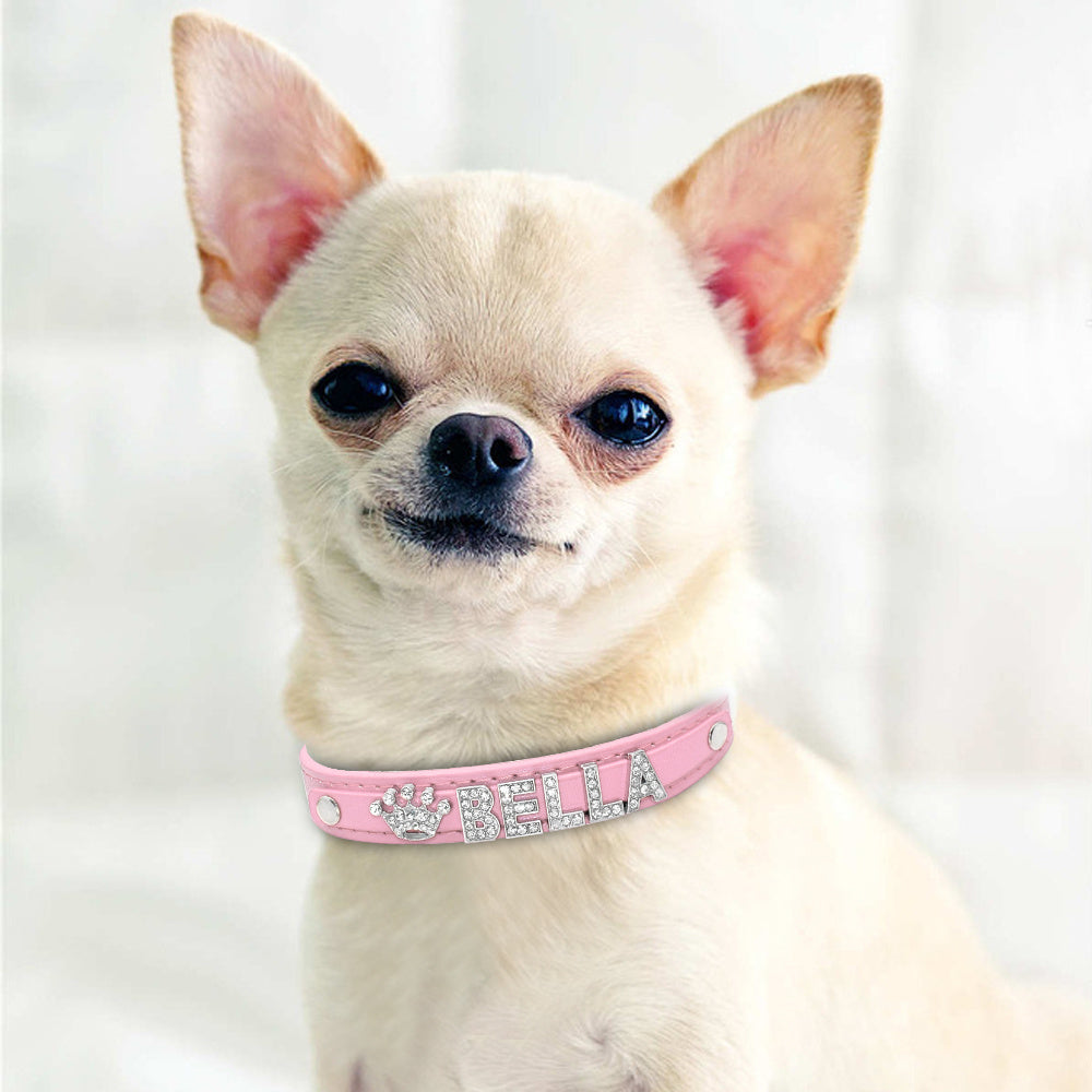 ✨ Collier personnalisé pour chien et chat avec strass – Chic & Unique