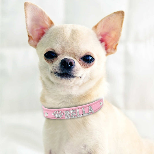 ✨ Collier personnalisé pour chien et chat avec strass – Chic & Unique