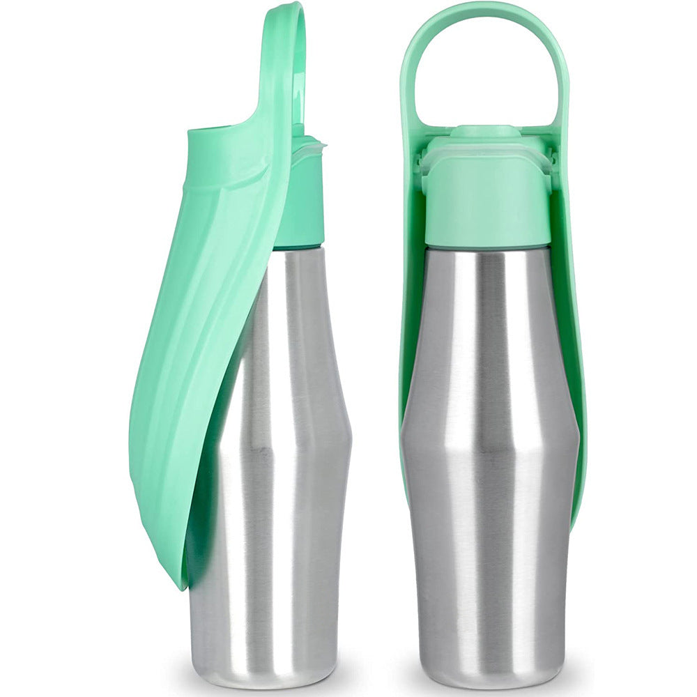 ✨Bouteille en Acier Inoxydable avec Bol Intégré – Hydratez Votre Chien Partout !✨