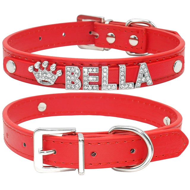 ✨ Collier personnalisé pour chien et chat avec strass – Chic & Unique