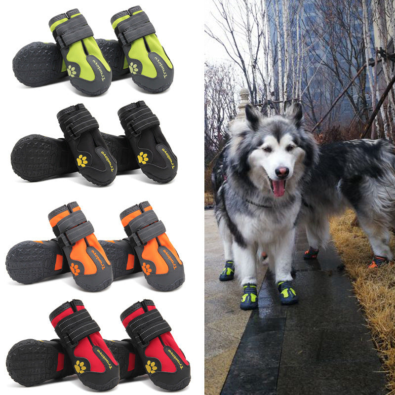 👟🐾 Chaussures de Protection pour Chiens – Antidérapantes, Étanches & Lumineuses