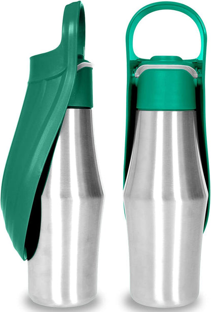 ✨Bouteille en Acier Inoxydable avec Bol Intégré – Hydratez Votre Chien Partout !✨