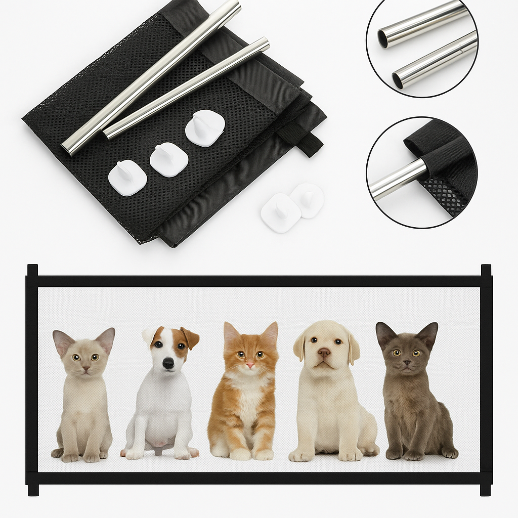 ✨ Barrière de Sécurité Portative en Maille – Protection pour Chiens & Chats ✨
