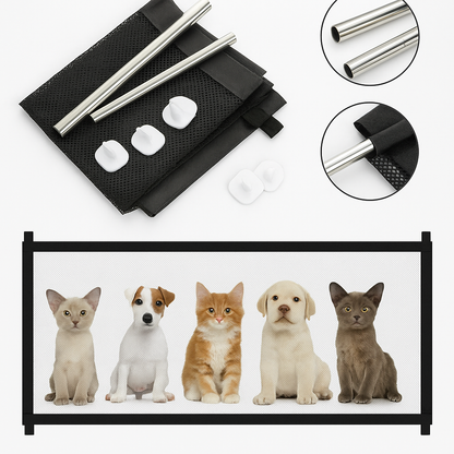 ✨ Barrière de Sécurité Portative en Maille – Protection pour Chiens & Chats ✨