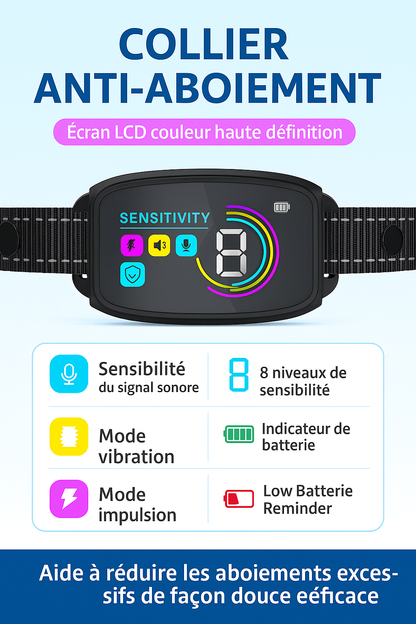 ✨ Collier Anti-Aboiement Intelligent & Rechargeable – Pour Chiens de Toutes Tailles ✨