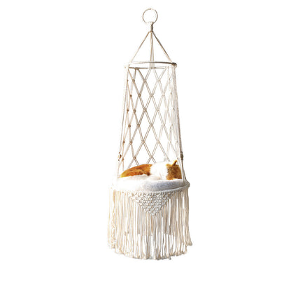 ✨ Lit Suspendu en Macramé pour Chat – Élégant & Confortable✨