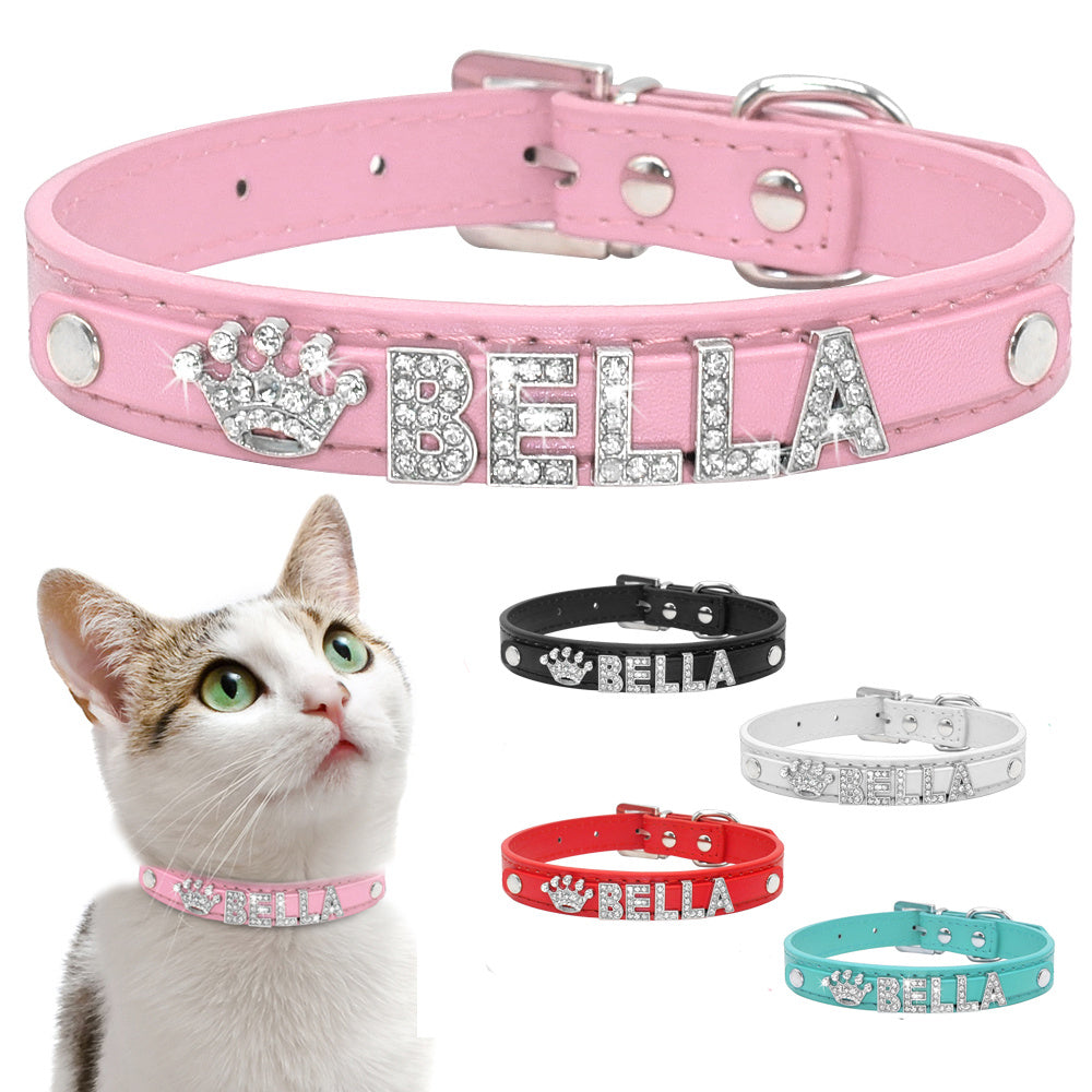 ✨ Collier personnalisé pour chien et chat avec strass – Chic & Unique